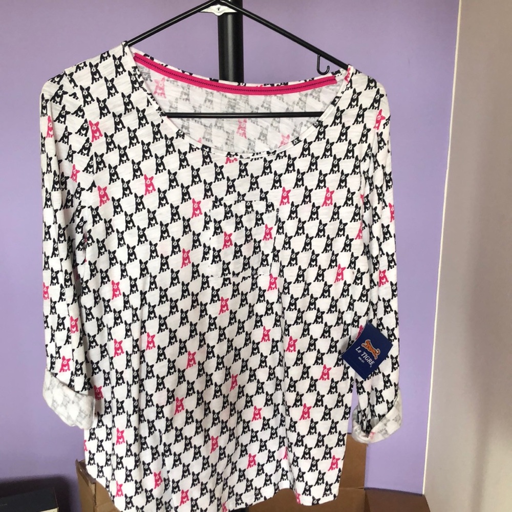 Le Tigre small NWT Boston Terrier shirt